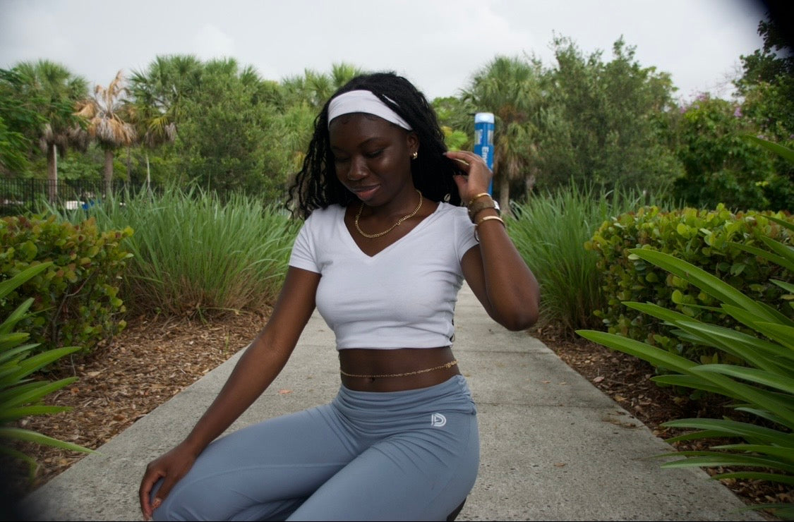 Blue, Grey Yoga Pants